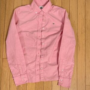 Lacoste women's  Casual Pink Button-Down Shirt